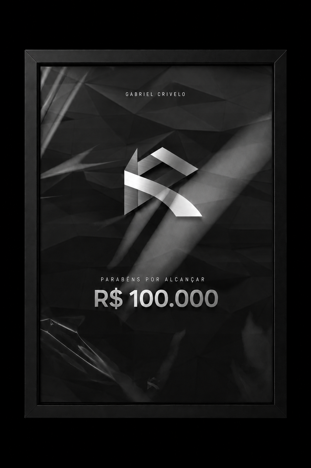Placa de faturamento Rise de R$ 100.000