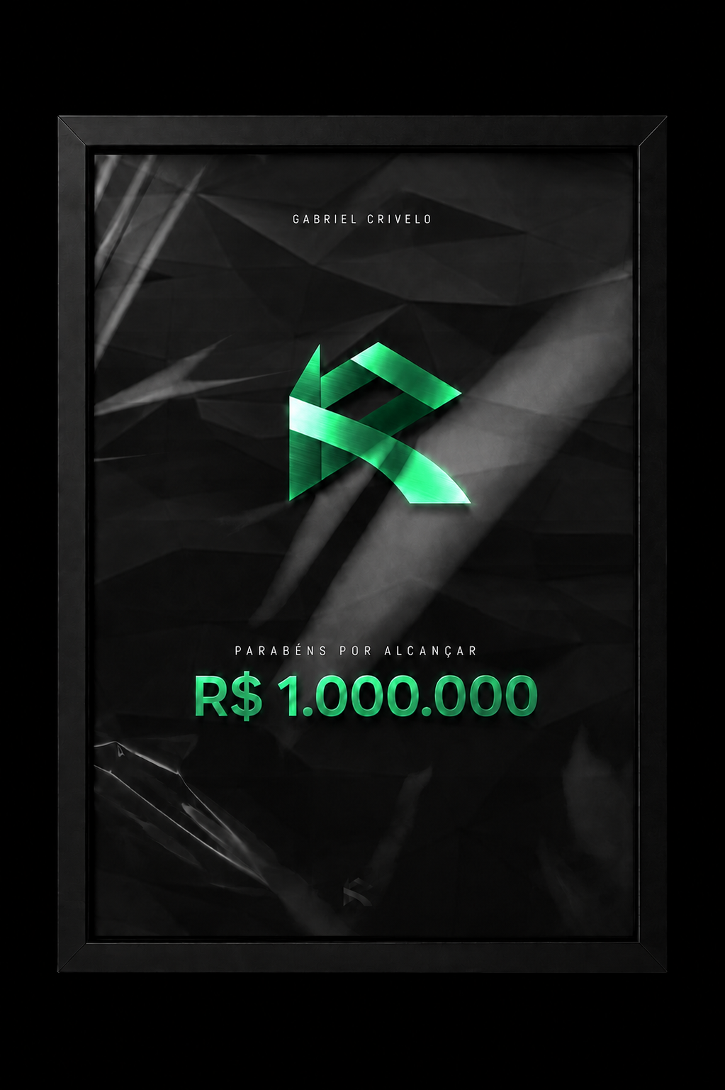 Placa de faturamento Rise de R$ 1.000.000